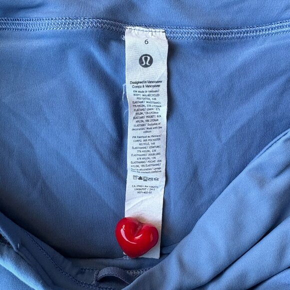 Lululemon Pace Rival Skirt. Shorts With Pockets Underneath. Size 6. Blue. - Picture 5 of 6
